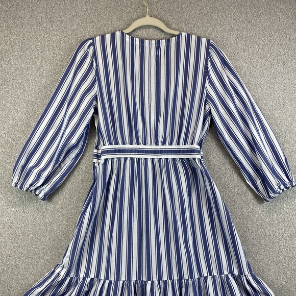 Madewell maxi dress size 6 boho nautical stripe tiered cottagecore coastal beach - Picture 10 of 13
